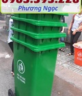 Hình ảnh: Thùng rác nhựa 240 lít nắp kín, thùng rác 2 bánh xe nhựa HDPE, thùng rác nhựa 240L