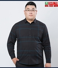 Hình ảnh: Áo Sơ Mi caro Đen Tay Dài cao cấp big size 2XL 6XL