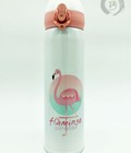 Hình ảnh: Bình nước giữ nhiệt inox 500ml in hình chim hồng hạc GD008