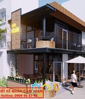 Hình ảnh: Thiết kế quán cafe khung thép 2 tầng hiện đại