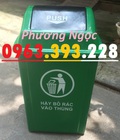 Hình ảnh: Thùng rác HDPE 60L, thùng rác nắp bập bênh, thùng rác 60 Lít nắp lật, thùng rác 60L ngoài trời