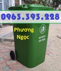 Hình ảnh: Thùng rác nắp kín 240 Lít, thùng rác nhựa HDPE, thùng rác công cộng 2 bánh xe