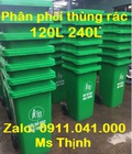 Hình ảnh: Cung cấp thùng rác môi trường 120L 240L màu xanh