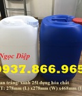 Hình ảnh: Can nhựa mới 25L , can nhựa đựng hóa chất 25L