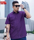 Hình ảnh: Áo sơ mi Đen Tay Ngắn Big Size cho nam béo 2XL đến 6XL