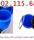 Hình ảnh: Thùng phuy nhựa 200l có đai sắt, thùng phuy nhựa 220l mới, thùng phuy nhựa 200l nắp mở, thùng phuy nhựa 200l 4 đai,