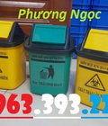 Hình ảnh: Thùng rác y tế nắp lật 5 lít, xô y tế 5L nắp lật, thùng rác nắp bập bênh trên xe tiêm