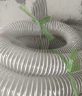 Hình ảnh: Ống gió bụi trắng hay còn gọi ống hút bụi lõi thép bọc nhựa D100 co giãn đàn hồi 1 cuộn 10 mét