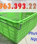 Hình ảnh: Sọt quai sắt, sọt nhựa rỗng có quai, sóng nhựa rỗng HS011, sọt thanh long
