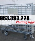 Hình ảnh: Lồng sắt trữ hàng, sọt lưới thép, lồng chứa hàng có bánh xe, sọt sắt đựng hàng