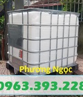 Hình ảnh: Tank nhựa 1000 lít, tank IBC 1 khối, thùng nhựa vuông 1 khối có khung thép, bồn chứa hóa chất
