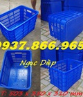 Hình ảnh: Rổ nhựa đựng hàng siêu thị, sóng nhựa hở HS012