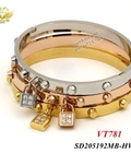 Hình ảnh: Vòng tay titan đinh mặt ổ khóa đá 781