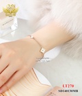 Hình ảnh: Lắc tay titan mặt vuông hoa đá trắng 270