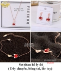 Hình ảnh: Set DC NT mặt hồ ly đá đỏ 146