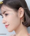 Hình ảnh: Bông tai titan mặt tim đỏ dài 516