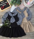 Hình ảnh: Váy babydoll dáng yếm liền cho bé