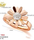 Hình ảnh: Nhẫn tay titan mặt hoa cúc 864