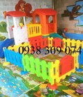 Hình ảnh: Bộ nhà leo cầu trượt 2 khối nhựa cao cấp an toàn