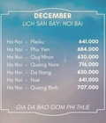 Hình ảnh: Bảng giá vé máy bay trong tháng 12 này