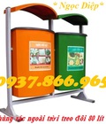 Hình ảnh: Thùng rác ngoài trời giá tốt nhất, thùng rác treo đôi composite, thùng rác treo đôi cố định , thùng rác công cộng, thùng