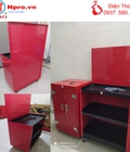 Hình ảnh: Xe đẩy 3 ngăn có giá treo