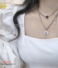Hình ảnh: Dây chuyền titan 2 tầng mặt tròn mèo 17