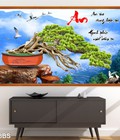 Hình ảnh: Tranh 3D phòng khách hoạ tiết cây cảnh trang trí