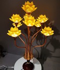 Hình ảnh: Đèn thờ thủy lưu ly đẹp, đèn hoa sen thờ thủy lưu li 9 bông