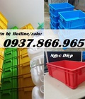 Hình ảnh: Thùng nhựa đặc có nắp, thùng nhựa đựng linh kiện, sóng nhựa đặc B4