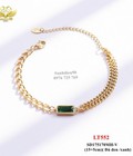 Hình ảnh: Lắc tay titan mặt chữ nhật đá đen xanh 552