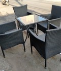 Hình ảnh: Bộ bàn ghế mây nhựa AK