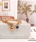 Hình ảnh: Lắc tay titan dây bi to mặt tim đen 442
