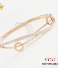 Hình ảnh: Vòng tay titan 2 tầng 1 vòng đá 747