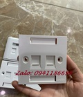 Hình ảnh: Mặt 2 Port Wallplate CommScope/AMP Face Plate 1859050 1 mặt nạ vuông