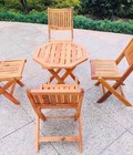 Hình ảnh: Bộ bàn ghế gỗ xếp hiện đại giá ưu đãi