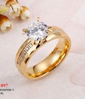Hình ảnh: Nhẫn tay titan viền mặt đá to 897