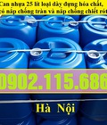 Hình ảnh: Can nhựa 25 lít, can nhựa 25 lít đựng hóa chất, can nhựa dày 25 lít, can nhựa đựng hóa chất, can nhựa 2 nắp,