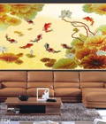 Hình ảnh: Tranh phong thuỷ 3D- Tranh cửu ngư quần tụ