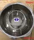 Hình ảnh: Nồi lẩu inox hình tròn 3 ngăn | nồi lẩu inox 3 ngăn cánh hoa đẹp | nồi lẩu inox vành hoa 3 ngăn