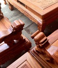 Hình ảnh:   Bộ bàn ghế phòng khách nghê đỉnh tay 14 gỗ hương đá