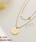 Hình ảnh: Dây chuyền titan 2 tầng mặt T tròn 1594