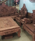 Hình ảnh: Bộ bàn ghế đồng kỵ nghê bảo đỉnh gỗ hương đỏ