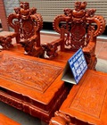 Hình ảnh: Bộ bàn ghế giả cổ nghê khuỳnh gỗ hương đá