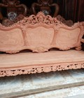 Hình ảnh: Bộ bàn ghế kiểu louis pháp gỗ hương đá