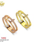 Hình ảnh: Nhẫn tay titan 2 tầng măt T đá 952
