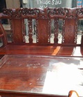 Hình ảnh: Bộ bàn ghế phòng khách trạm chim đào gỗ hương vân