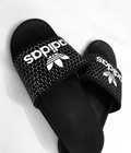 Hình ảnh: Dép Quai Ngang Ngang Adidas Slide Back Trắng Đen Big Size