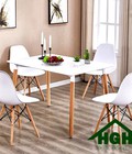 Hình ảnh: Bàn ghế phòng ăn chân gỗ giá rẻ HGH143