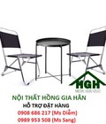 Hình ảnh: Bàn ghế xếp inox giá rẻ HGH160